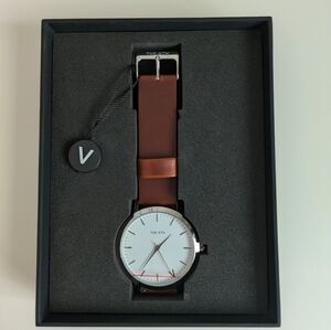 The 5TH Brown Leather Strap Watch